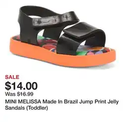 Marshalls MINI MELISSA Made In Brazil Jump Print Jelly Sandals (Toddler) offer