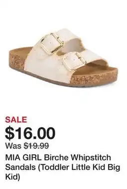 Marshalls MIA GIRL Birche Whipstitch Sandals (Toddler Little Kid Big Kid) offer
