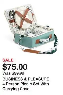 Marshalls BUSINESS & PLEASURE 4 Person Picnic Set With Carrying Case offer