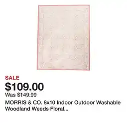 Marshalls MORRIS & CO. 8x10 Indoor Outdoor Washable Woodland Weeds Floral Area Rug offer