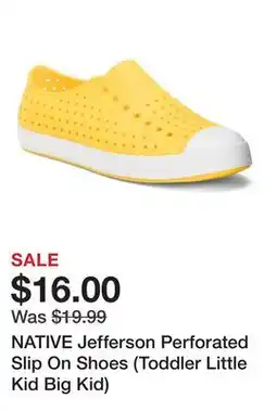 Marshalls NATIVE Jefferson Perforated Slip On Shoes (Toddler Little Kid Big Kid) offer