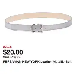 Marshalls PERSAMAN NEW YORK Leather Metallic Belt offer