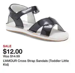 Marshalls L'AMOUR Cross Strap Sandals (Toddler Little Kid) offer