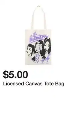 Five Below Licensed Canvas Tote Bag offer