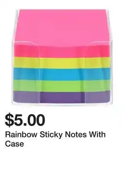 Five Below Rainbow Sticky Notes With Case offer