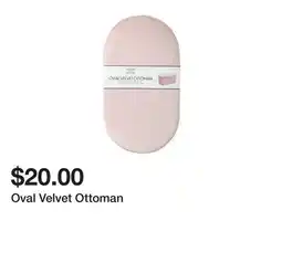 Five Below Oval Velvet Ottoman offer