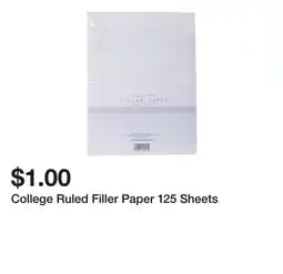 Five Below College Ruled Filler Paper 125 Sheets offer