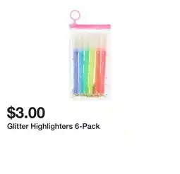 Five Below Glitter Highlighters 6-Pack offer