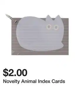 Five Below Novelty Animal Index Cards offer