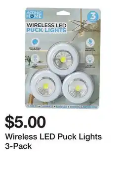 Five Below Wireless LED Puck Lights 3-Pack offer