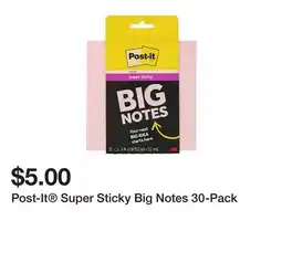 Five Below Post-It Super Sticky Big Notes 30-Pack offer