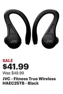Best Buy JVC - Fitness True Wireless HAEC25TB - Black offer