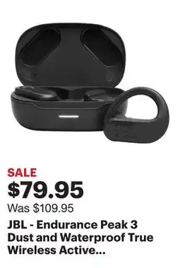 Best Buy JBL - Endurance Peak 3 Dust and Waterproof True Wireless Active Earbuds - 2023 - Black offer