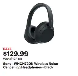 Best Buy Sony - WHCH720N Wireless Noise Cancelling Headphones - Black offer