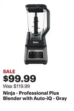 Best Buy Ninja - Professional Plus Blender with Auto-iQ - Gray offer