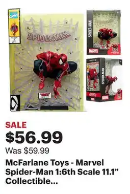 Best Buy McFarlane Toys - Marvel Spider-Man 1:6th Scale 11.1 Collectible with Scene (Spider-Man #1) offer