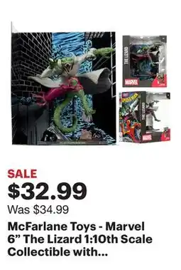 Best Buy McFarlane Toys - Marvel 6 The Lizard 1:10th Scale Collectible with Scene (Spider-Man #2) offer