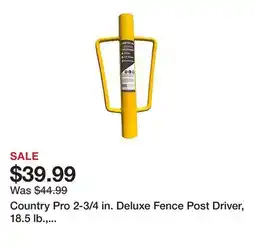 Tractor Supply Company Country Pro 2-3/4 in. Deluxe Fence Post Driver, 18.5 lb., Heavy-Duty Metal Construction offer
