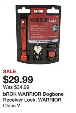 Tractor Supply Company bROK WARRIOR Dogbone Receiver Lock, WARRIOR Class V offer