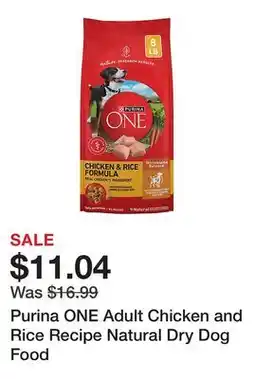 Tractor Supply Company Purina ONE Adult Chicken and Rice Recipe Natural Dry Dog Food offer