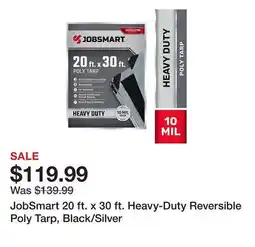 Tractor Supply Company JobSmart 20 ft. x 30 ft. Heavy-Duty Reversible Poly Tarp, Black/Silver offer