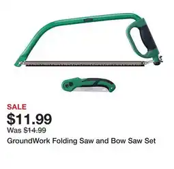 Tractor Supply Company GroundWork Folding Saw and Bow Saw Set offer