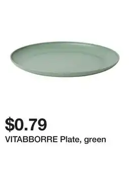 Ikea VITABBORRE Plate, green offer