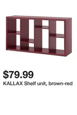 Ikea KALLAX Shelf unit, brown-red offer
