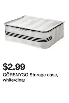 Ikea GÖRSNYGG Storage case, white/clear offer