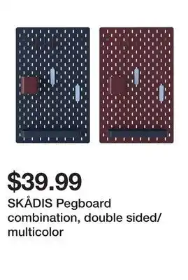 Ikea SKÅDIS Pegboard combination, double sided/multicolor offer