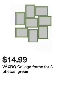 Ikea VÄXBO Collage frame for 8 photos, green offer