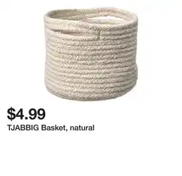 Ikea TJABBIG Basket, natural offer
