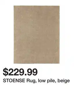 Ikea STOENSE Rug, low pile, beige offer