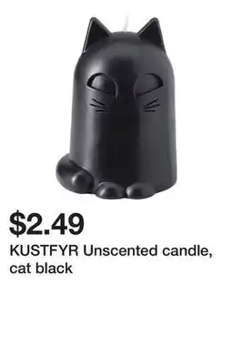 Ikea KUSTFYR Unscented candle, cat black offer