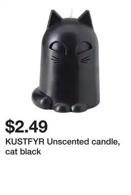 Ikea KUSTFYR Unscented candle, cat black offer