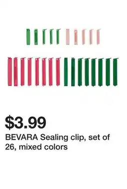 Ikea BEVARA Sealing clip, set of 26, mixed colors offer