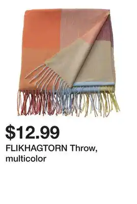 Ikea FLIKHAGTORN Throw, multicolor offer