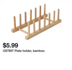 Ikea OSTBIT Plate holder, bamboo offer