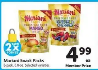Safeway Mariani Snack Packs offer