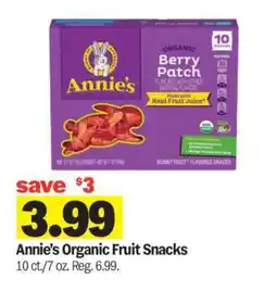 Meijer Annie’s Organic Fruit Snacks offer