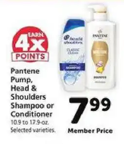 Safeway Pantene Pump, Head & Shoulders Shampoo or Conditioner offer