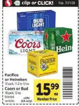 Safeway Pacifico or Heineken offer