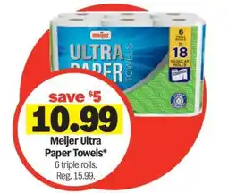 Meijer Meijer Ultra Paper Towels offer