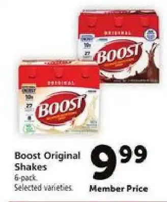Safeway Boost Original Shakes offer