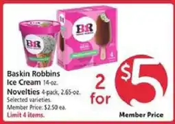 Safeway Baskin Robbins Ice Cream & Novelties offer