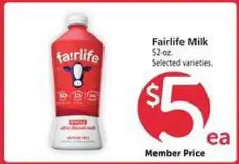 Safeway Fairlife Milk offer