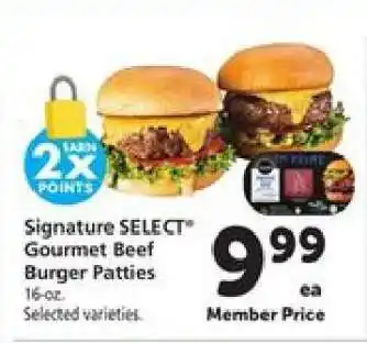 Safeway Signature SELECT Gourmet Beef Burger Patties offer