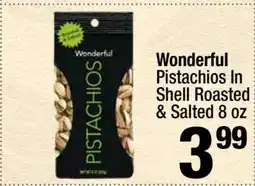 Super King Markets Wonderful Pistachios In Shell Roasted & Salted 8 oz offer