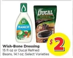 Food 4 Less Wish-Bone Dressing or Ducal Refried Beans offer