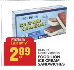 Food Lion FOOD LION ICE CREAM SANDWICHES offer